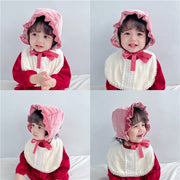 Warm Baby Ear Cap with Velvet and Wooden Detail