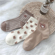 Adorable Cartoon Bear Socks for Women