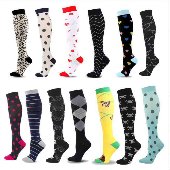 Multi-Color Compression Socks for Men & Women