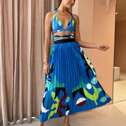 Women's Cartoon Print Skirt Suit