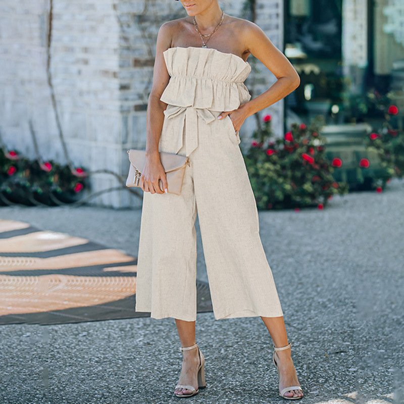 Summer Pleated Jumpsuit for Women
