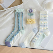 Breathable Mid-Calf Socks for Women - 3-Pack