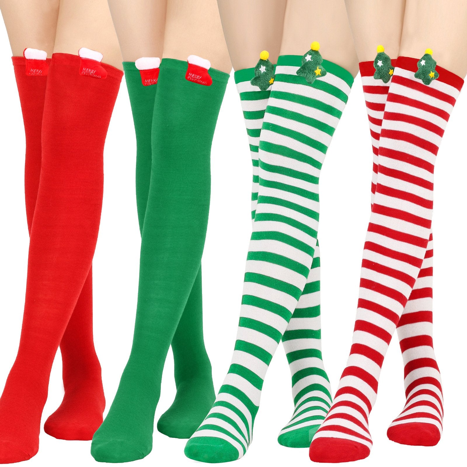Christmas Knee-High Stockings for Women