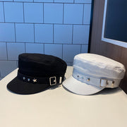 Retro Chic Black Beret Hat for Women
