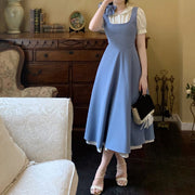 Summer Jumpsuit for Women, High-Waisted Two-Piece Dress with Zipper Closure
