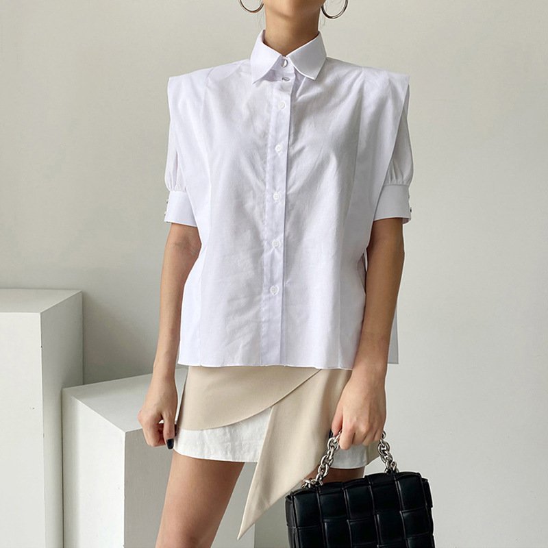 Loose Fit Chenille Blouse & High Waist Skirt Set for Women