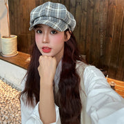 Add a Touch of Spring Style with Plaid Octagonal Hats for Women