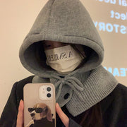 Warm Earflap Woolen Knitted Hat for Women