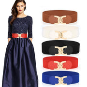 Adjustable Wide Elastic Waist Belt for Women