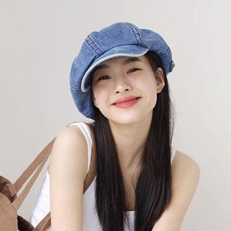 Adjustable Denim Sun Hat for Women