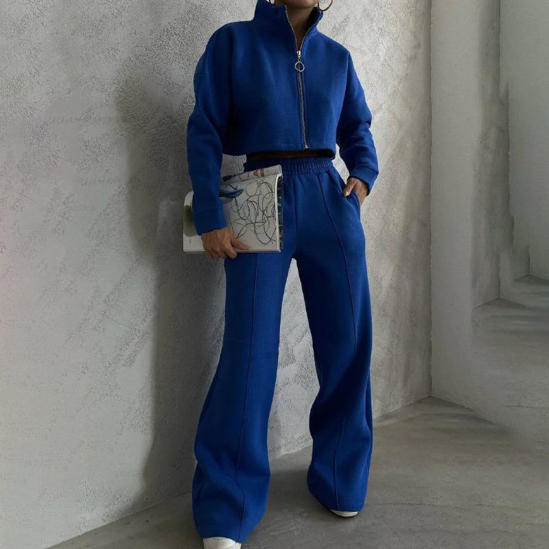Women's Solid Color Long Sleeve Sweater Set
