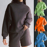 Women's Peacock Blue 2-piece Fleece Suit Set