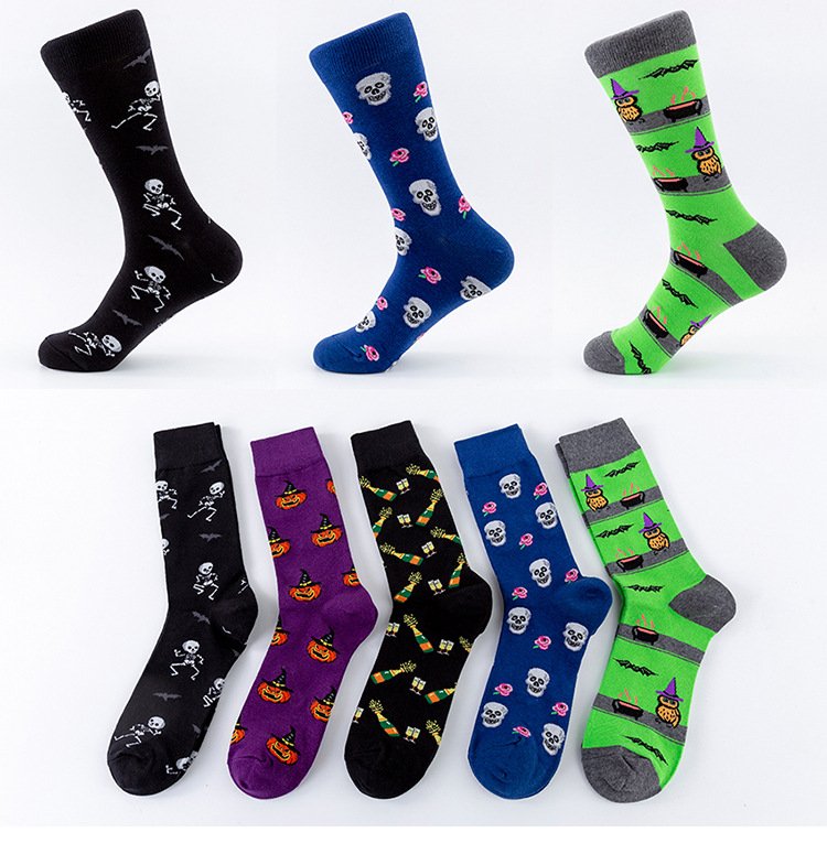 Men's Halloween Skull Socks for Comfortable Dressing
