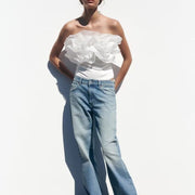 Transparent Organza Jumpsuit for Women - Elegant Street Fashion