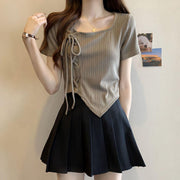 Women's Irregular Drawstring Shorts