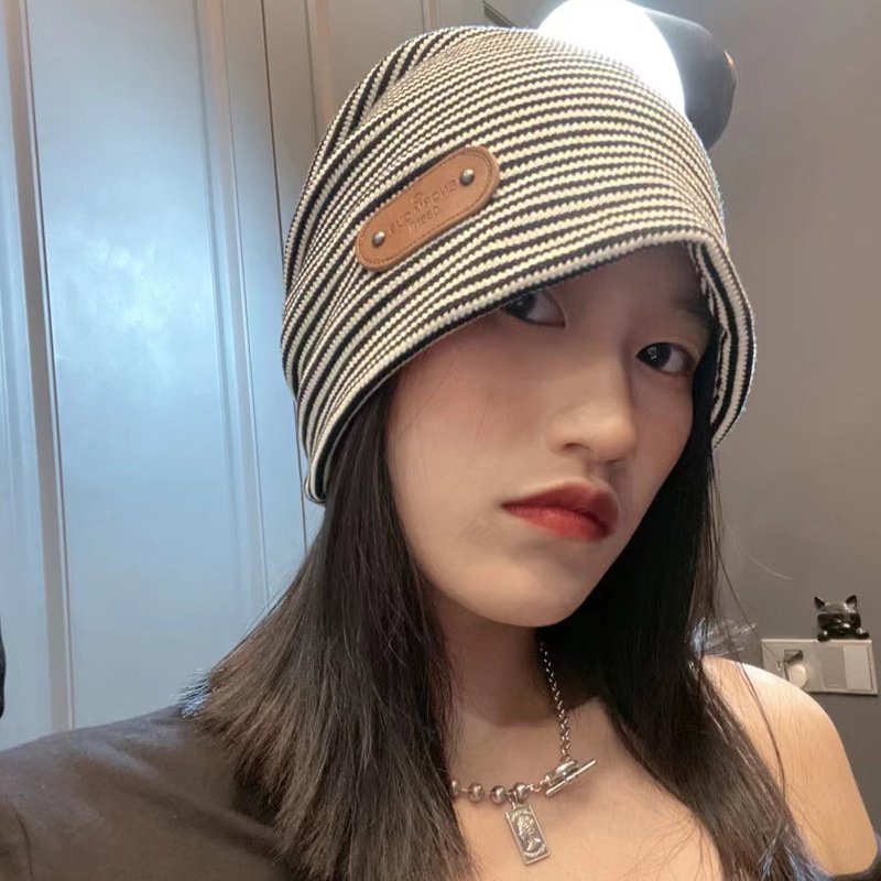 Autumn Winter Women's Striped Sun Hat