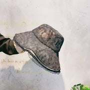 Elegant Pearl Edge Big Brim Lace Hat for Women