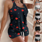 Multicolor Printing Shorts Suit for Women