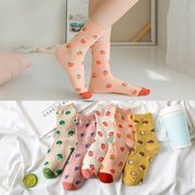 Strawberry Tomato Tube Socks - Pastoral Style Japanese Lolita Socks