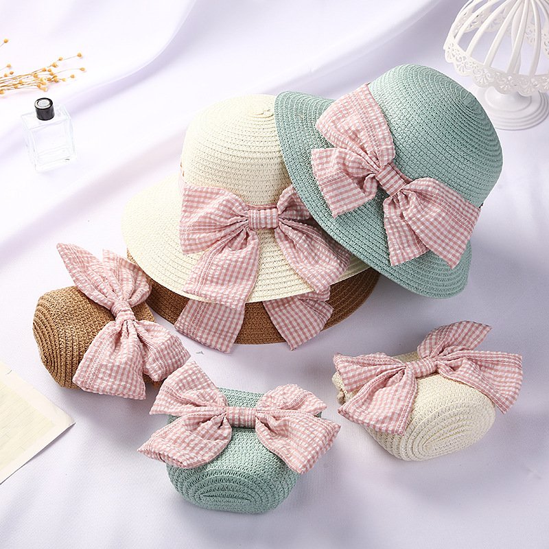 Sun-Proof Straw Hat Bag Set for Girls