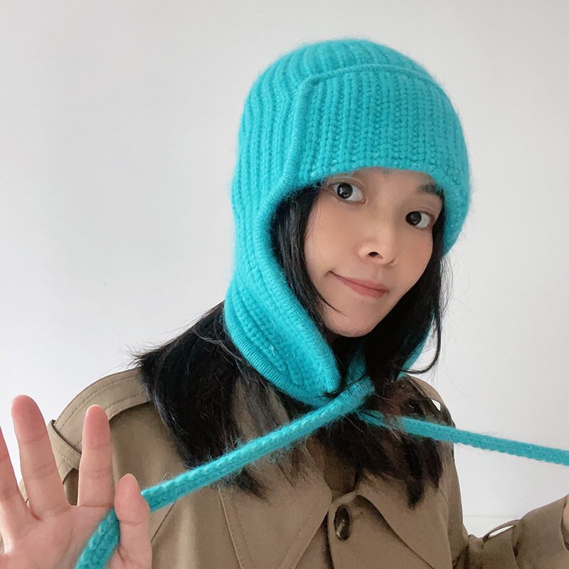 Warm Double-Layer Knitted Ear Protection Hat for Winter