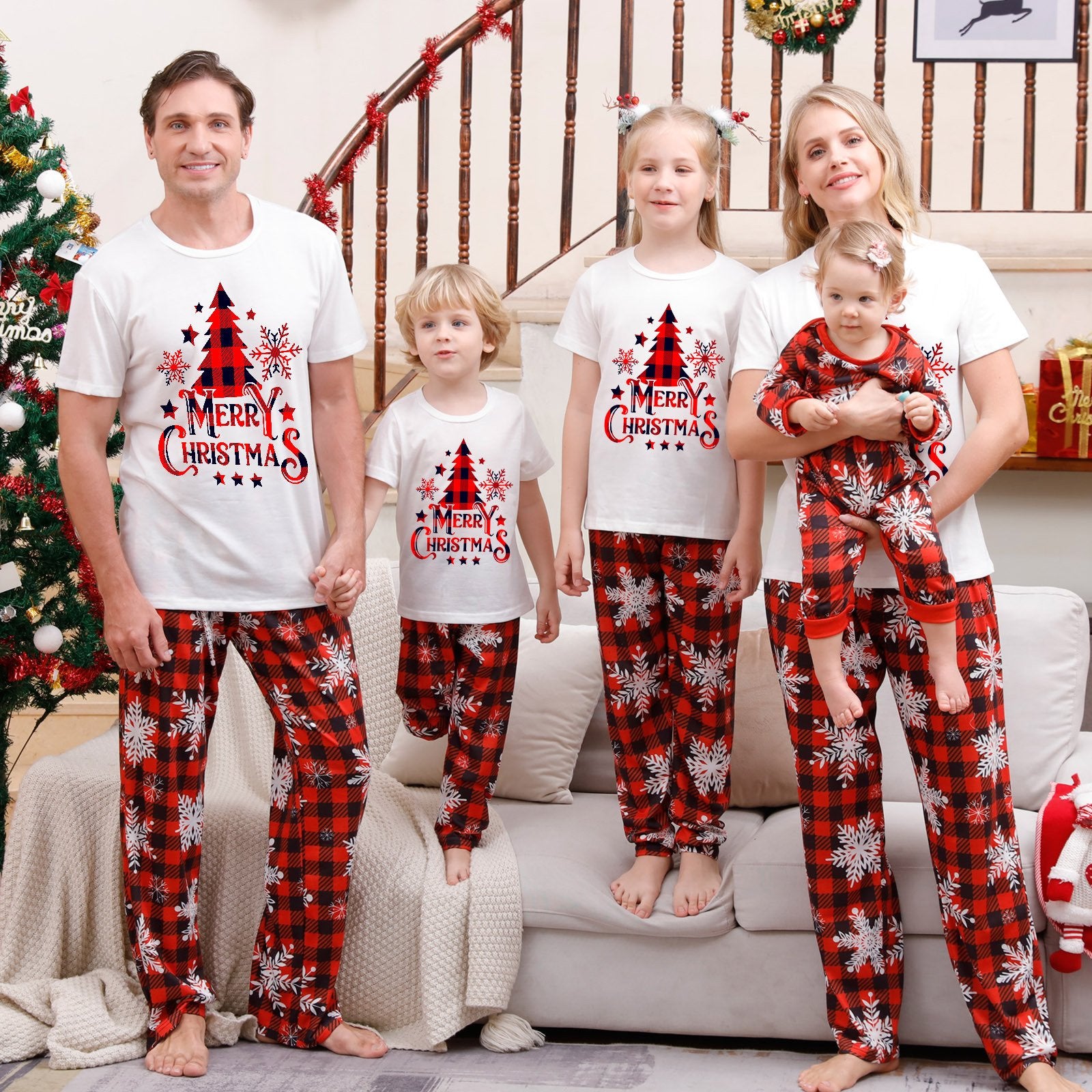 Cozy Christmas Pajamas Set for Family