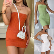 Irregular Tube Top Package Hip Skirt Outfit for Women