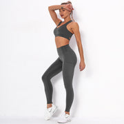 Striped Sports Bra Suit for Women - Fitness & Yoga Wear