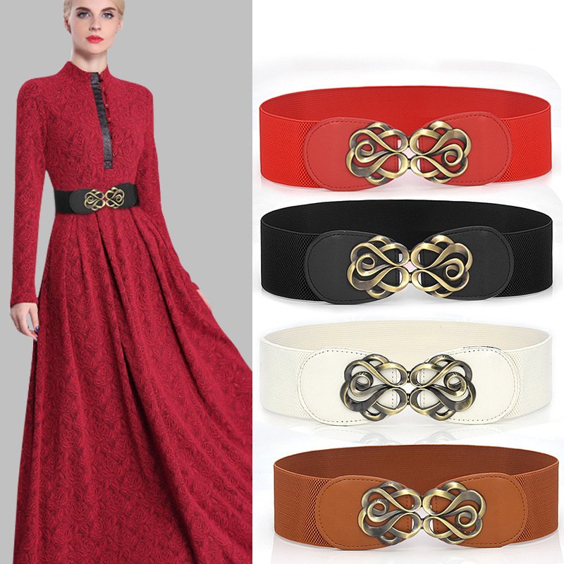 Wide Waist Sealed Elastic Belt for Women