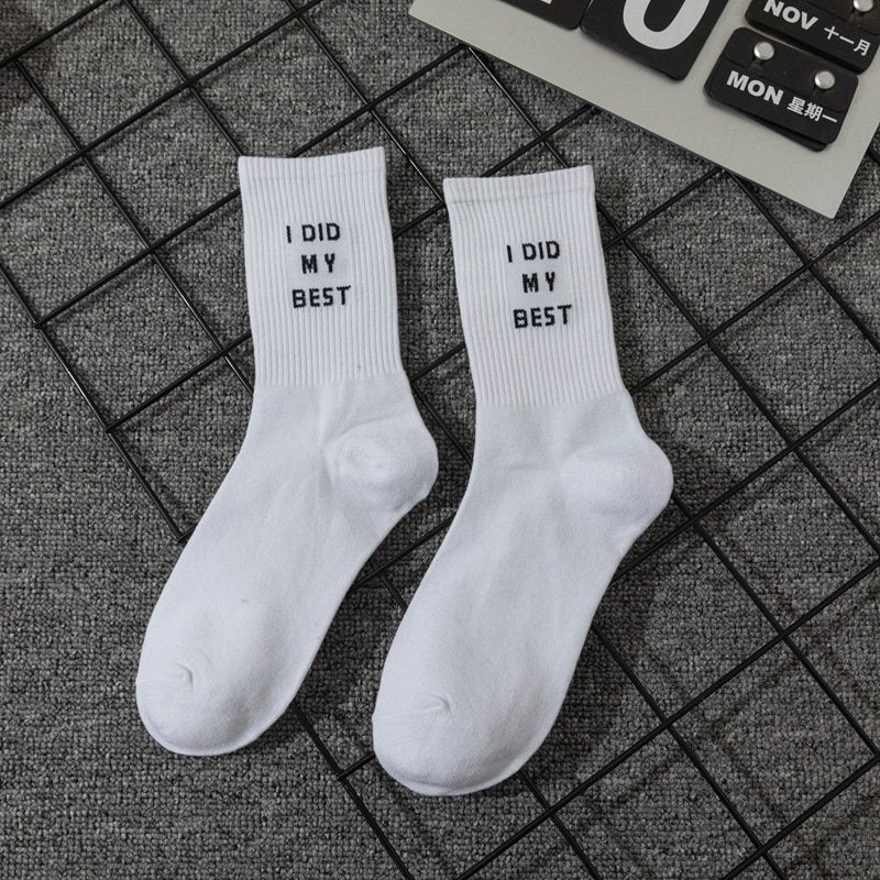 Men's Long Letter Socks Cotton