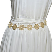 Gold or Silver Belly Dance Metallic Belt for Women
