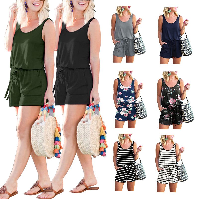 Chic Drawstring Camisole Jumpsuit for Women