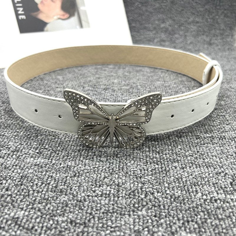Sparkling Rhinestone Butterfly Belt for Women