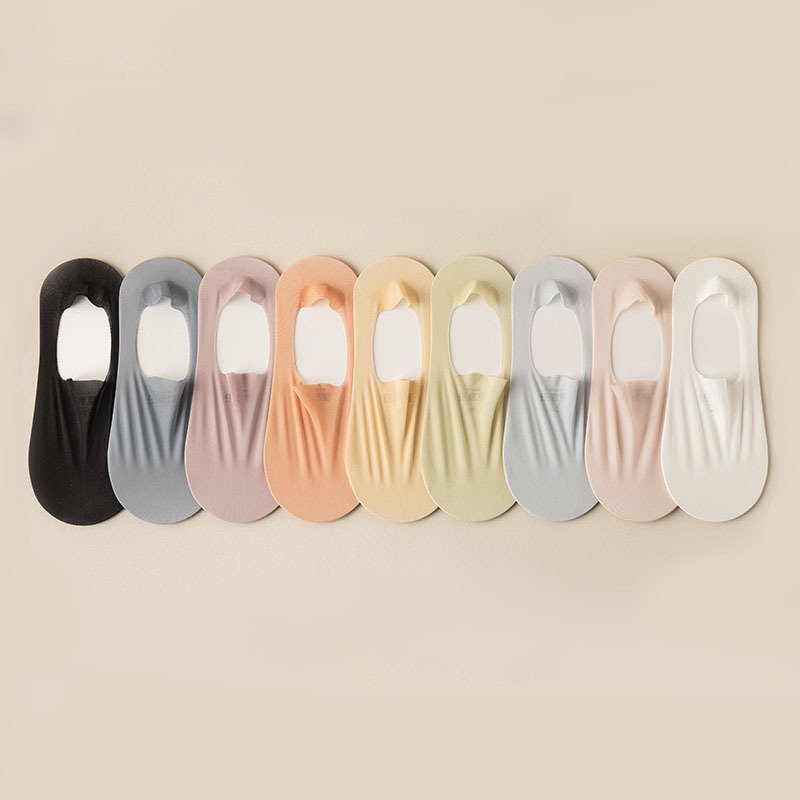 Skinny Solid Color Invisible Socks for Women