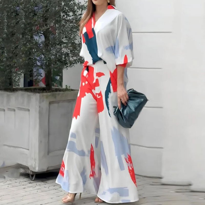 Casual Loose Fit 2-piece Pants Set