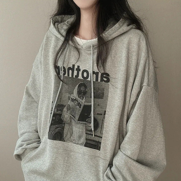Korean 3D Fleece-Lined Hooded Sweater for Women