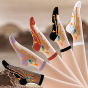 Peacock Mid Calf Socks for Kids