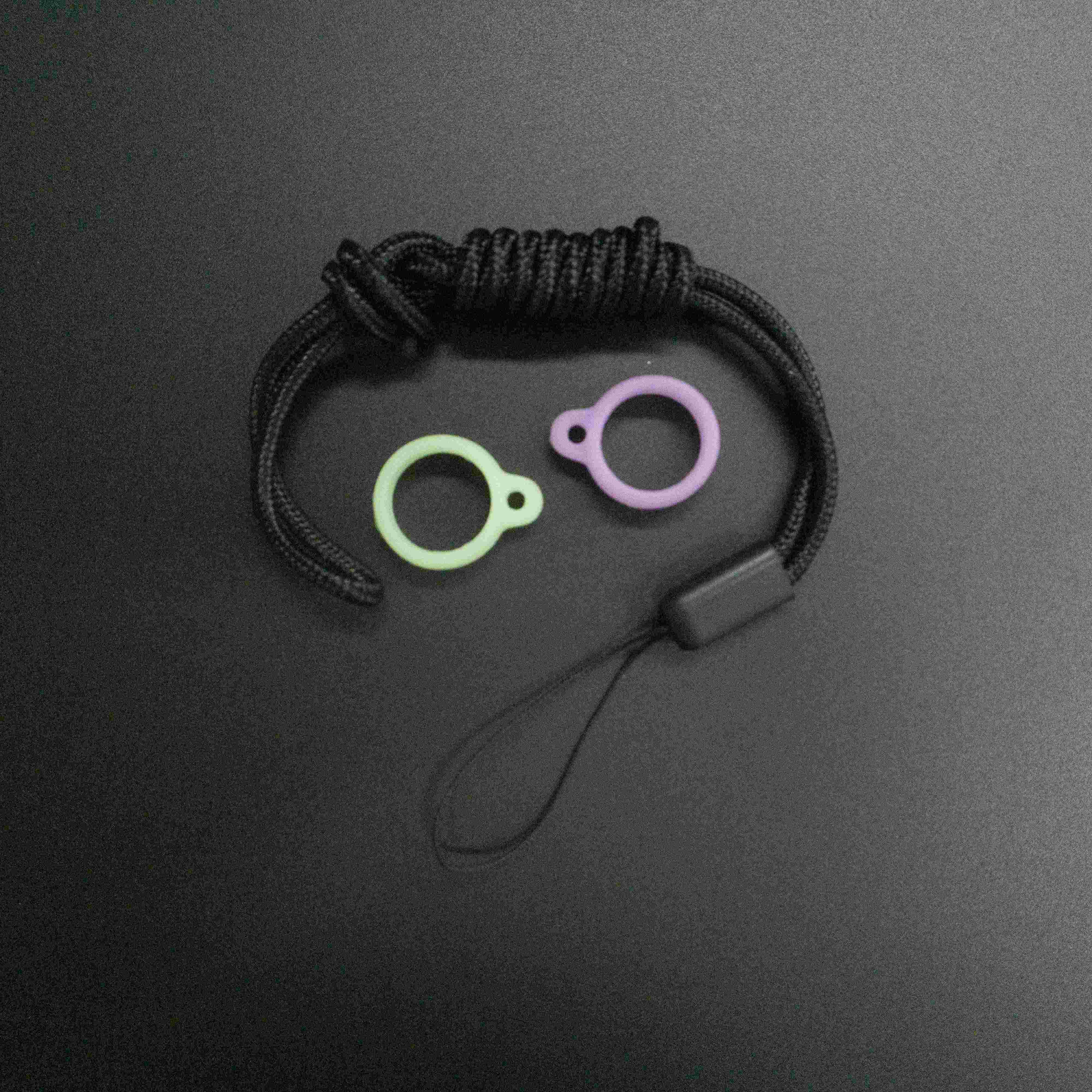 Glow-in-the-Dark Silicone Ring Lanyard for Portable Vapes