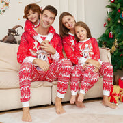 Cozy Christmas Reindeer Family Pajamas Set