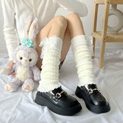 Soft Girl Bow Knot Calf Socks for Women