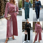 Women's Velvet Jumpsuit Set for Casual Everyday Wear