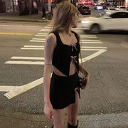 Short European-Style Bowknot Skirt Outfit for Women