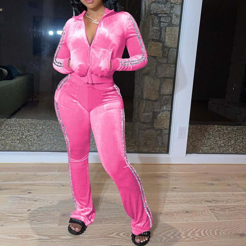 Velvet Leisure Sports Two-piece Set for Women