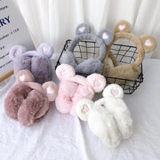 Cozy Cartoon Bear Earmuffs for Women