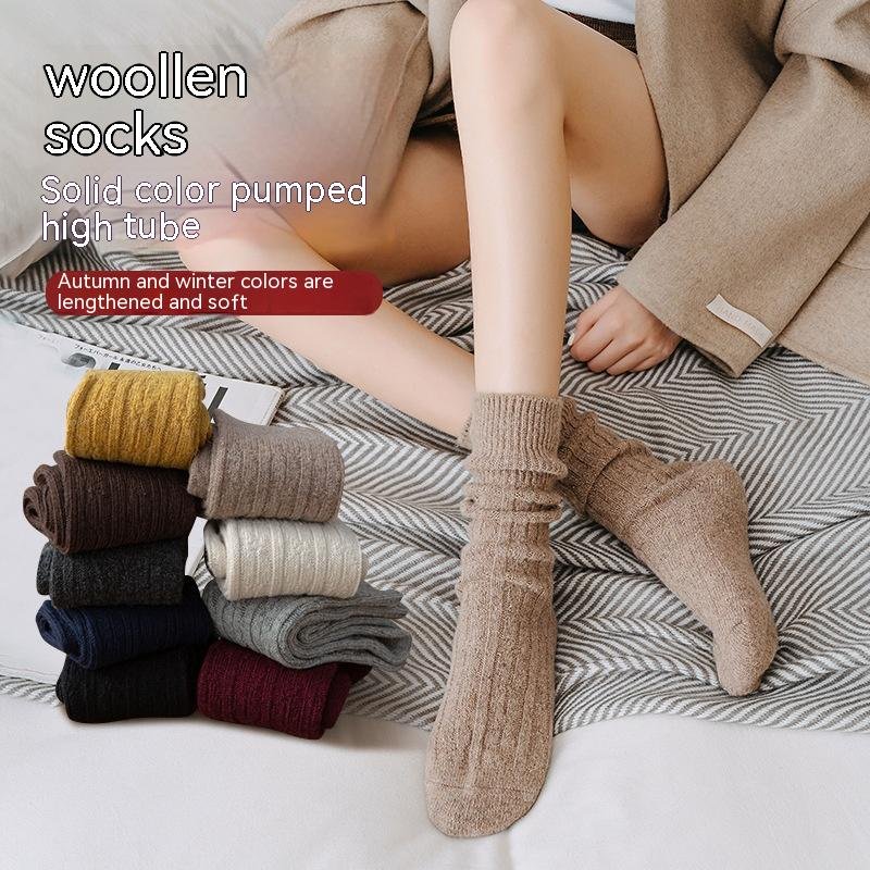 Warm Women's Retro Stockings - Thickened & Soft Wool Socks