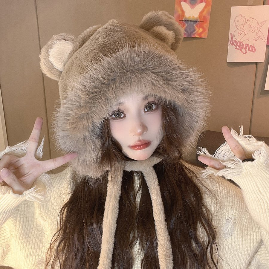 Warm Winter Plush Hat for Women