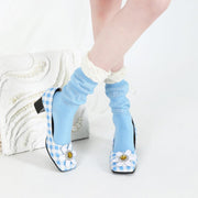 Sweet Girl Lace Medium Short Thin Women's Socks