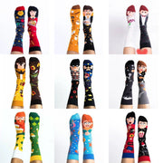 Asymmetric Cartoon Socks for Women & Men
