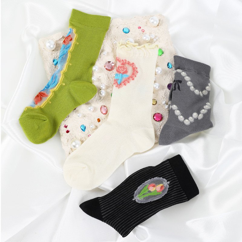 Patterned Thin Women's Stockings