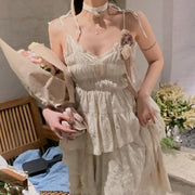 Timeless Two-piece Suit with Suspender Skirt Sling
